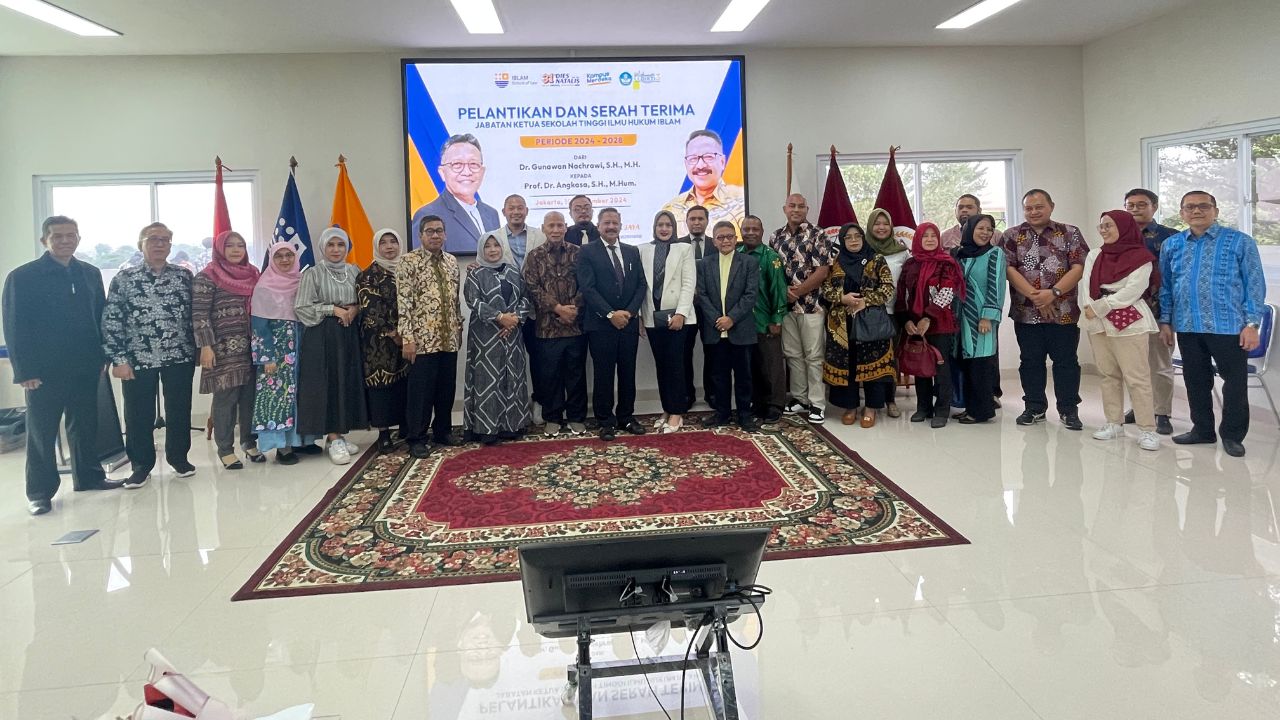 Serah Terima Jabatan dan Pelantikan Ketua dan Wakil Ketua Sekolah Tinggi Ilmu Hukum IBLAM Periode 20242028