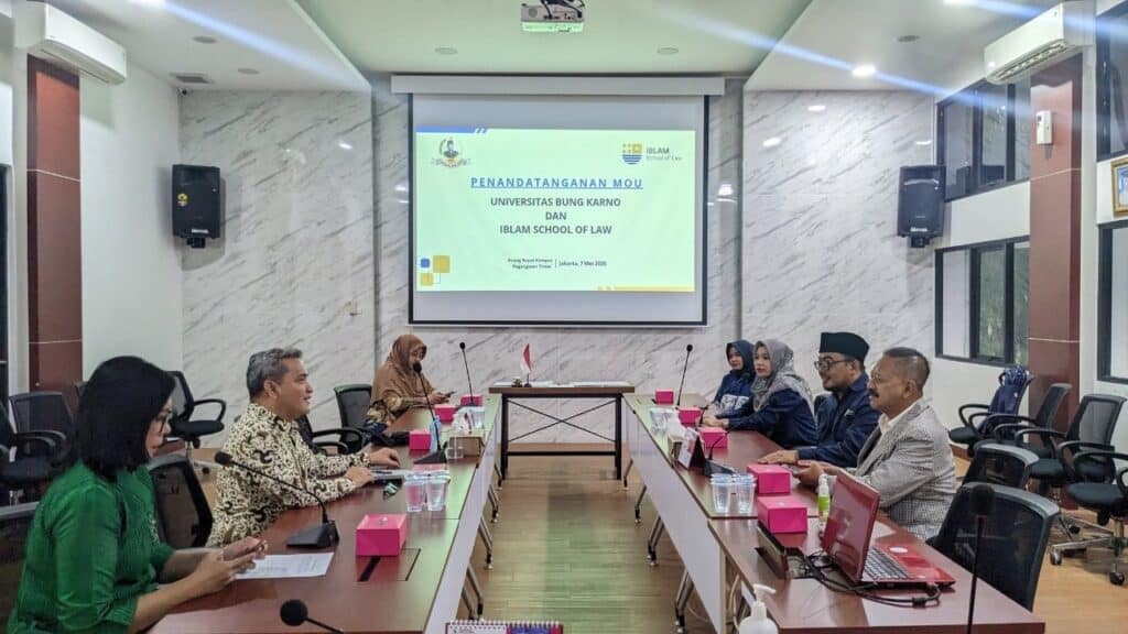 Meeting MoU IBLAM School of Law dengan Universitas Bung Karno